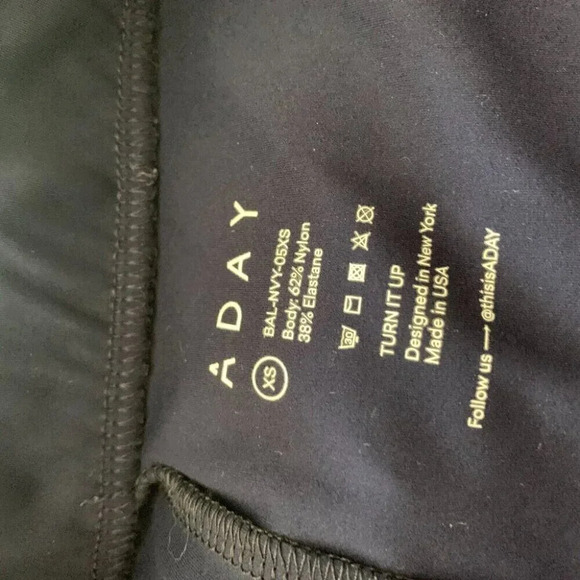 ADAY Women's Turn It Up Pants Navy Blue Dress Trouser High Rise Straight Leg XS - Picture 11 of 13